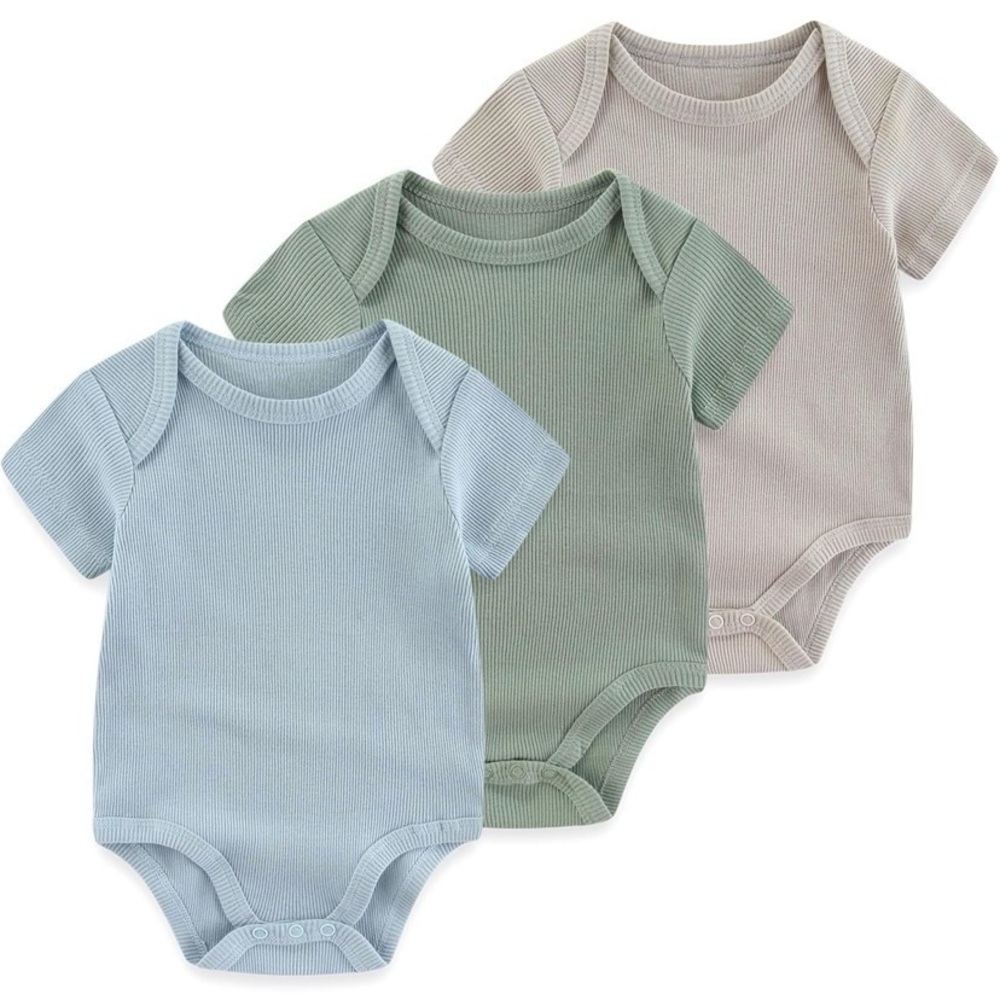 Ruliby Baby Bodysuit Short Sleeve Romper (0-3M)